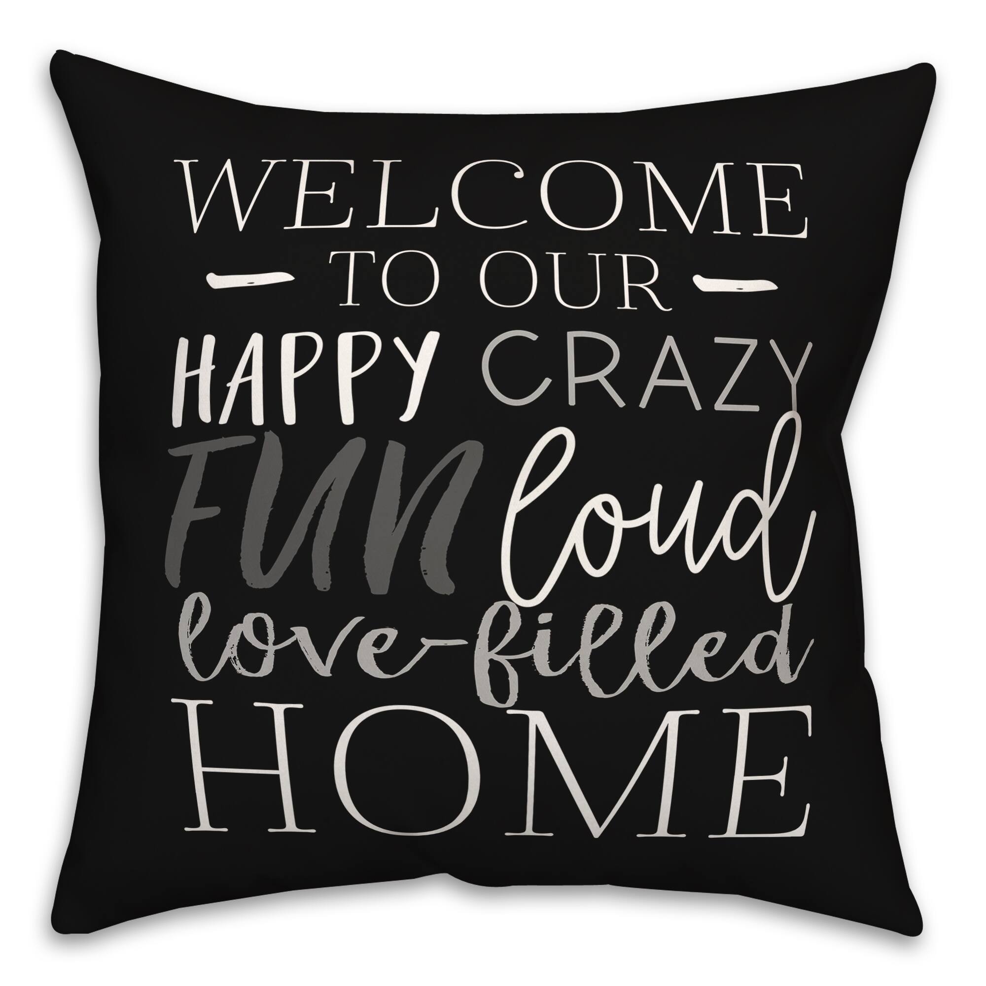 18" x 18" Love Filled Home Throw Pillow